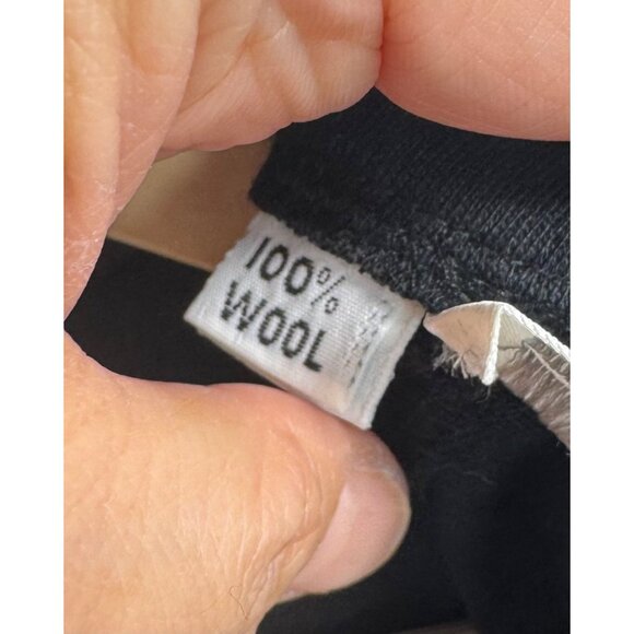 VTG Jane Justin 100% wool A line Dress minimalist dark romantic sz 12 - Picture 4 of 8